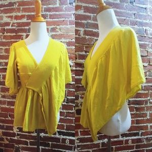 Anthropologie Moth Asymmetrical Ruffle Cardigan